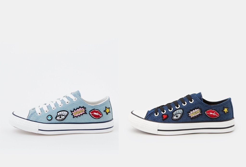 NIEUW! blauwe spijkerstof schoenen sneakers patches Sting 39, The Sting, Blauw, Nieuw, Ophalen of Verzenden