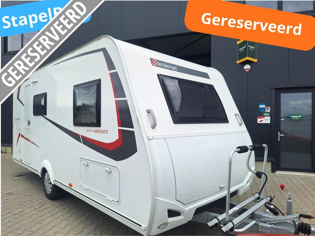 Sterckeman Easy Comfort 490 PE Kids - 2022 Voortent - Topper, Dwarsbed, Sterckeman, Particulier, 5 tot 6 meter