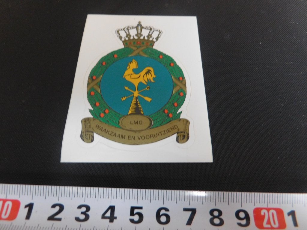 sticker leger luchtmacht embleem LMG waakzaam en vooruitzien, Ophalen of Verzenden, Zo goed als nieuw