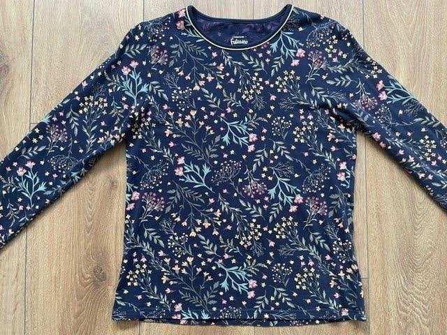 Blauwe top met bloemen patroon maat 158, Meisje, Ophalen of Verzenden, Zo goed als nieuw, Futurino