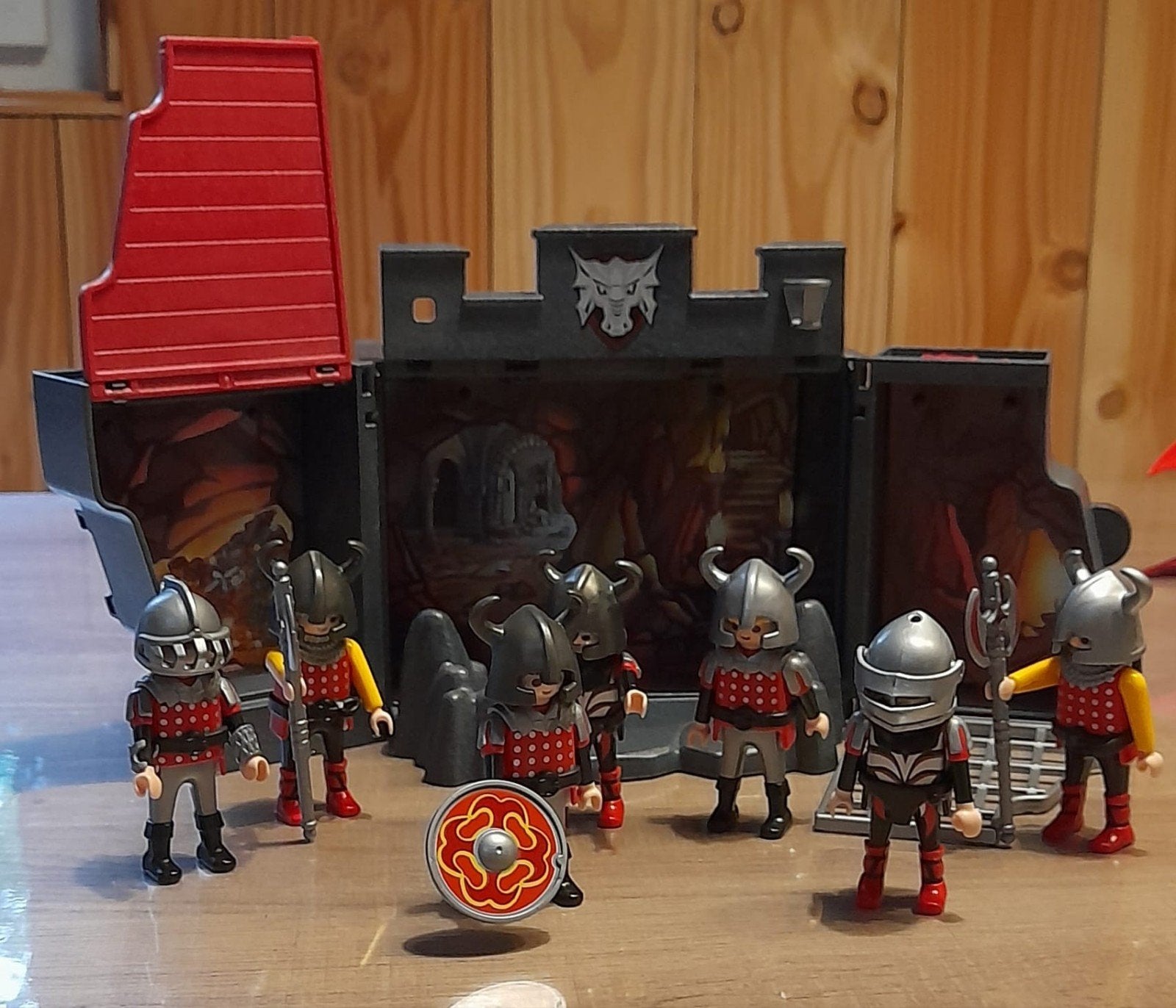 Playmobil Drakenburcht met ridders en sleutel, Complete set, Ophalen of Verzenden, Zo goed als nieuw, Kasteel/Fort