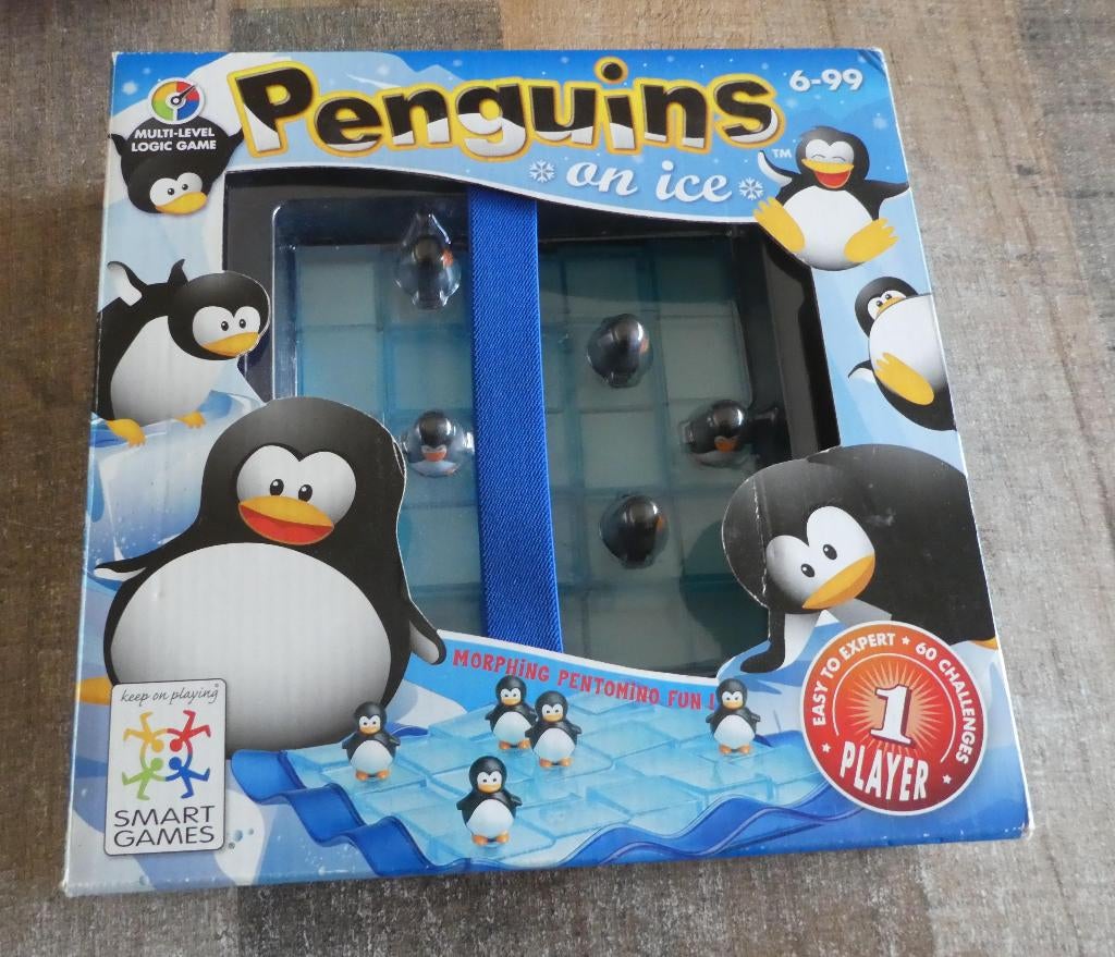 Smart Games Penguins on ice in doos vanaf 6 jaar., Ophalen of Verzenden, Zo goed als nieuw, Puzzelen