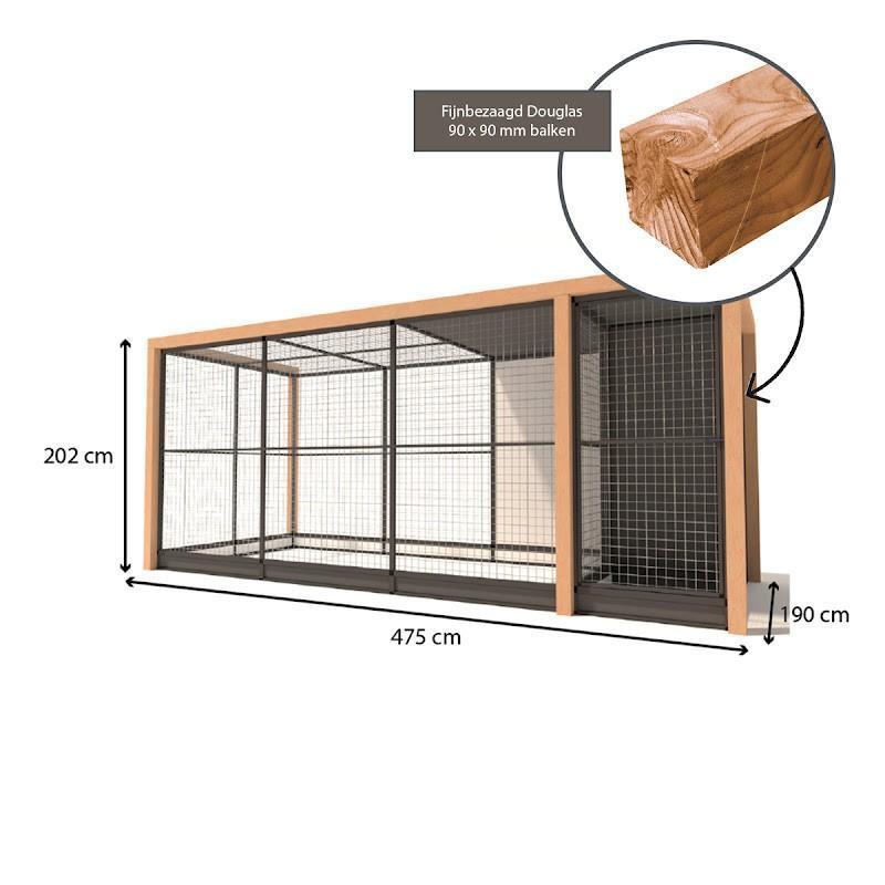 Aluminium kippenren Alfred | model 2, Dieren en Toebehoren, Ophalen of Verzenden, Nieuw, Kippenhok of Kippenren