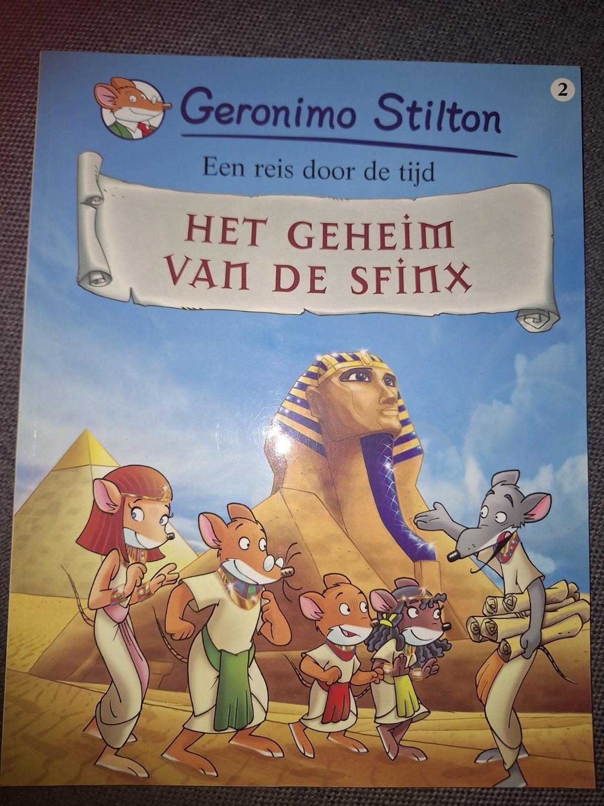 Geronimo Stilton - Het Geheim van de Sfinx, Boeken, Eén stripboek, Ophalen of Verzenden, Gelezen, Geronimo Stilton