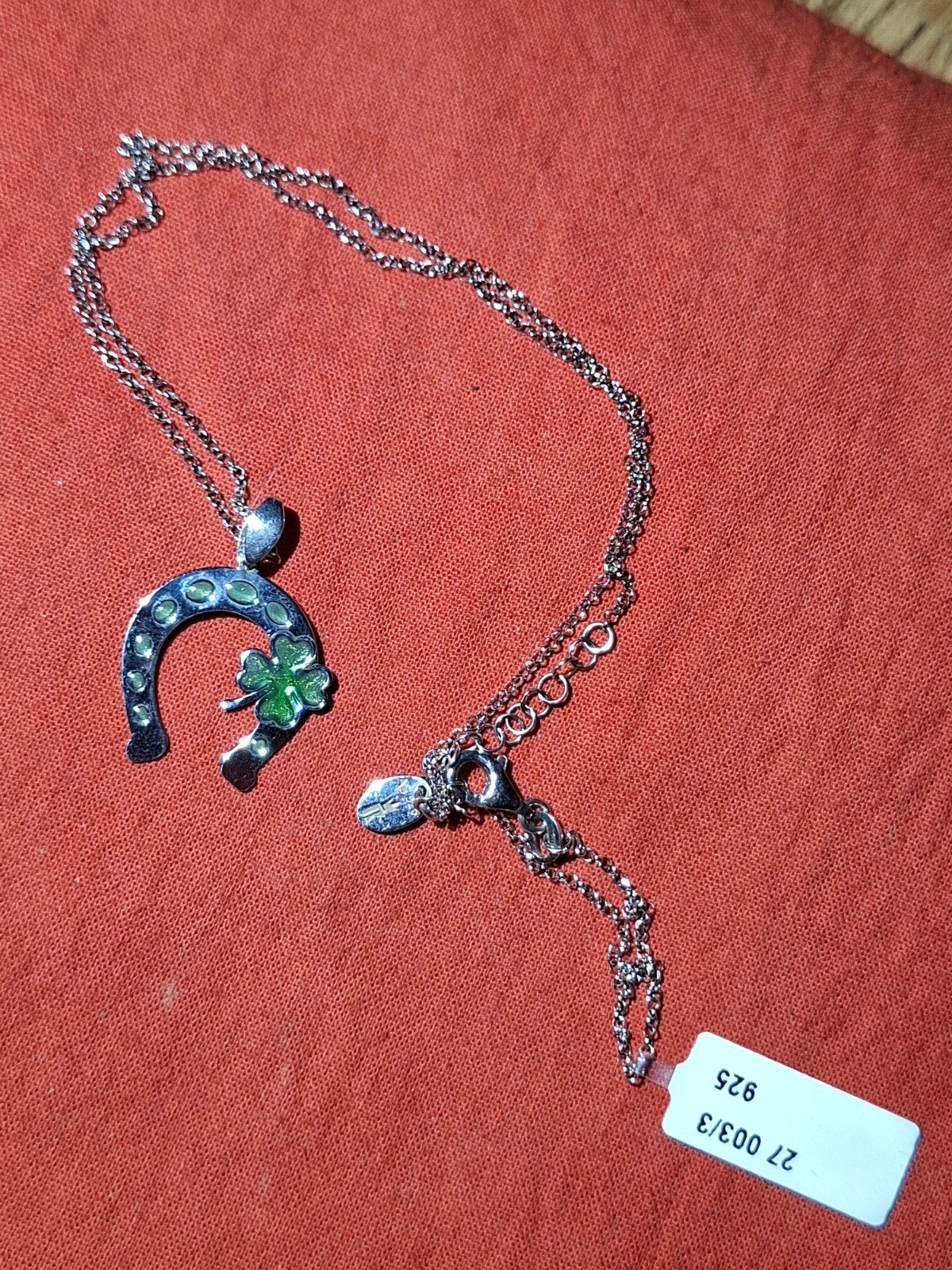 Zilveren ketting met geluks kettinghanger hoefijzer, Sieraden, Tassen en Uiterlijk, Met hanger, Nieuw, Ophalen of Verzenden, Zilver