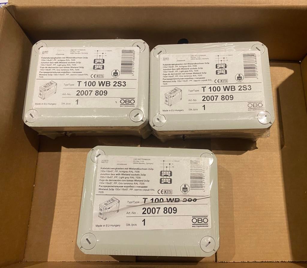 OBO Bettermann T 100 WB 2S3 kabeldoos, Ophalen, Nieuw