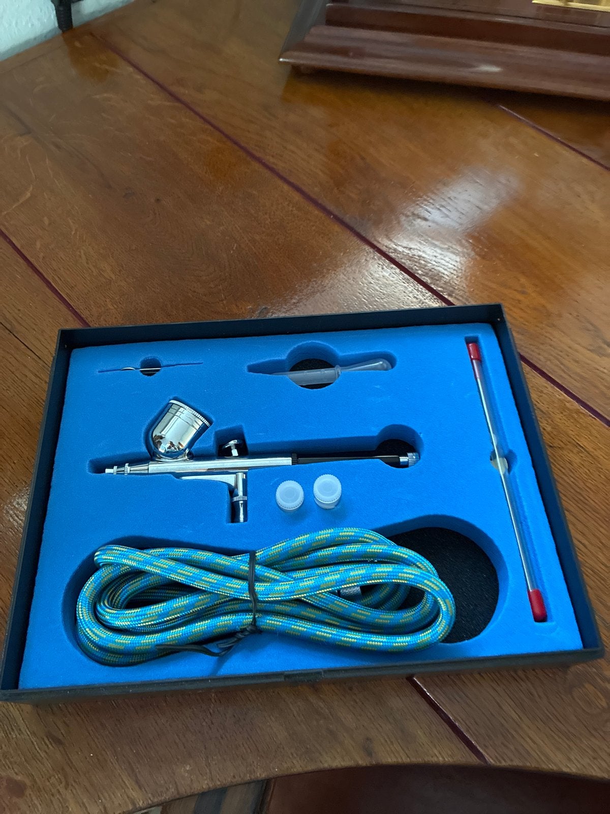Airbrush set met toebehoren - Zo goed als nieuw, Ophalen of Verzenden, Zo goed als nieuw, Airbrush en Toebehoren