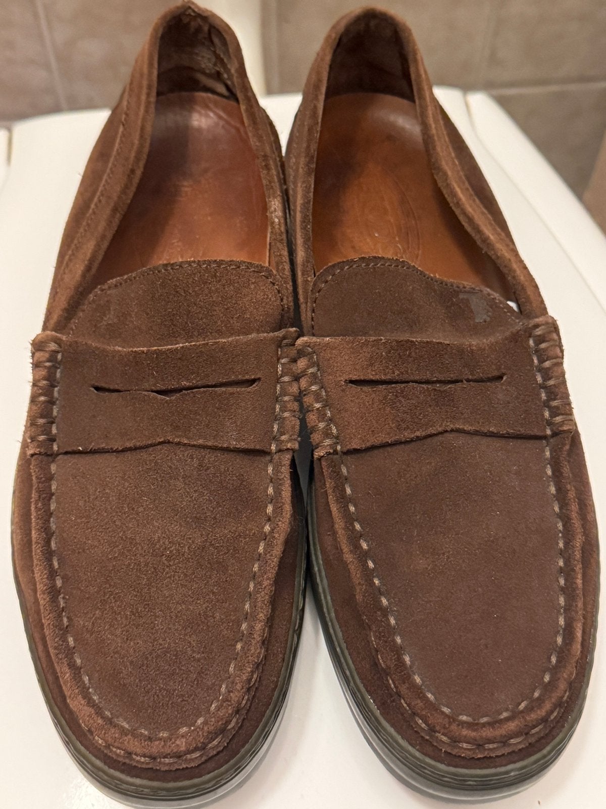 TODS SUEDE HEREN LOAFERS - Mt; 9,5 (43,5) Weinig gedragen., Kleding | Heren, Schoenen, Ophalen of Verzenden, Zo goed als nieuw