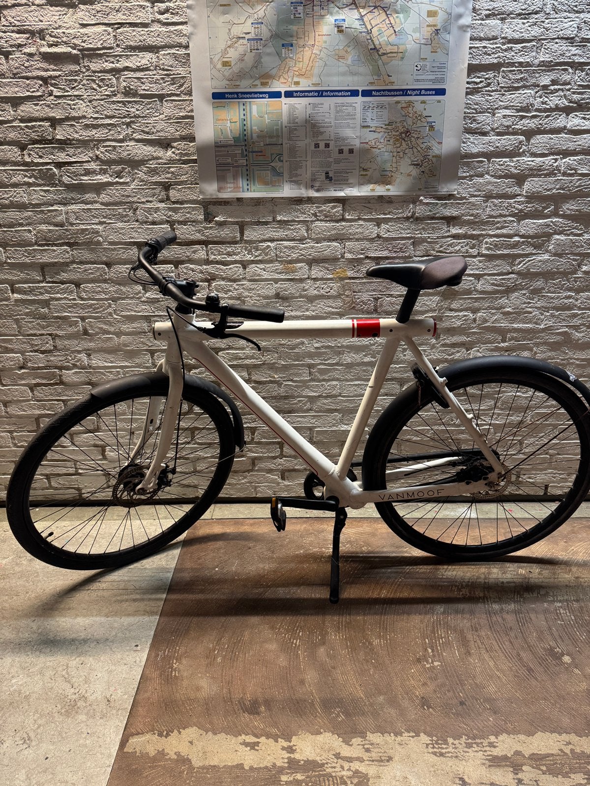 VanMoof Fiets wit met rood (3v, S1) non-electric, Ophalen, Gebruikt, Overige merken, Versnellingen