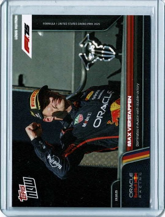 2025 Topps Now F1 Max Verstappen United States GP, Ophalen of Verzenden, Zo goed als nieuw, Formule 1