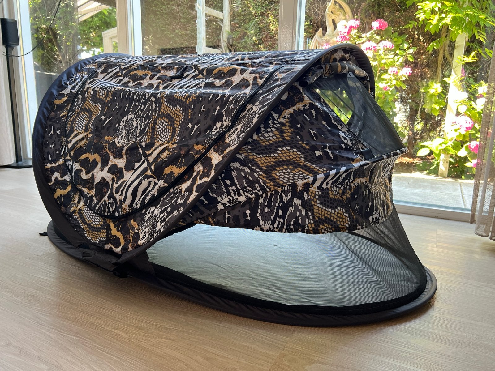 Deryan Louise Baby Luxe Reisbed/Tent - Luipaardprint, Ophalen, Zo goed als nieuw, Tot en met 2