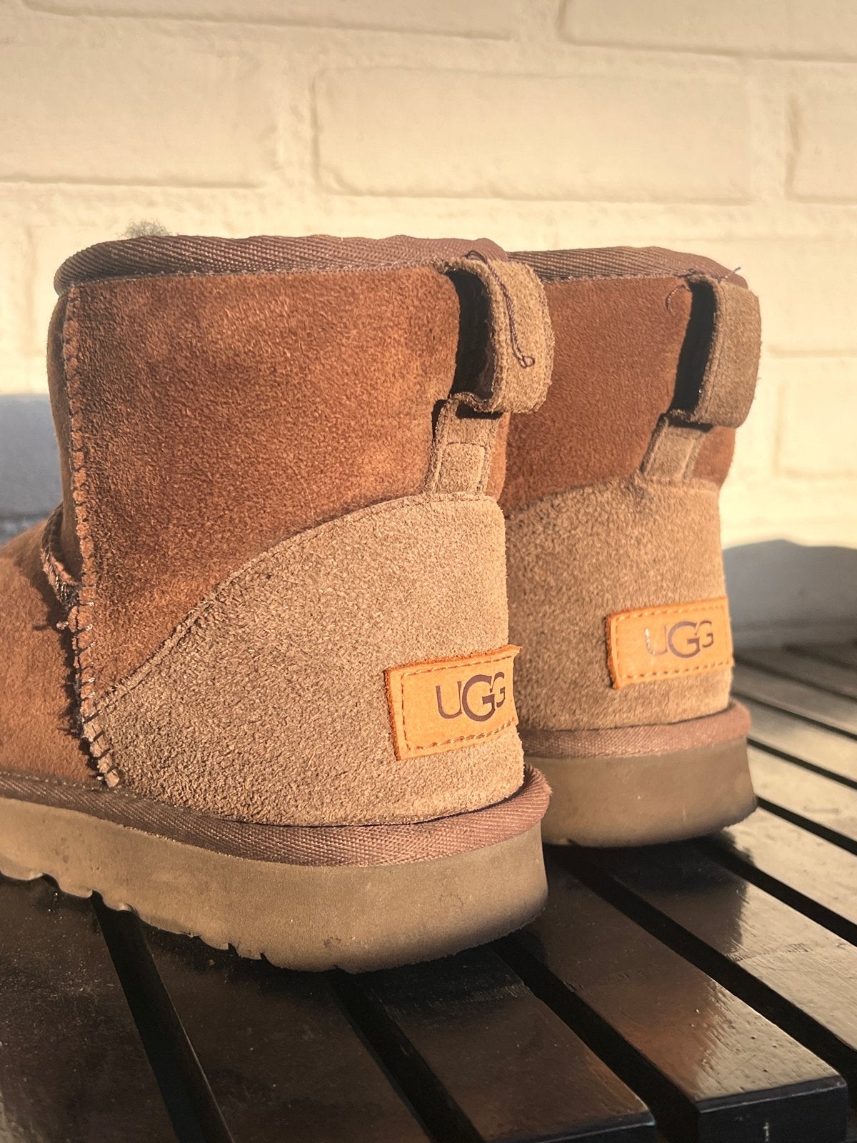 UGG Classic Mini - Bruin maat 38/39, Verzenden, Gedragen, Bruin, Lage of Enkellaarzen