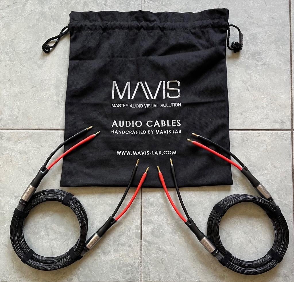 High end speakerkabelset Mavis Lab. 2m banana inruil?, Ophalen of Verzenden, Nieuw, 2 tot 5 meter, Luidsprekerkabel