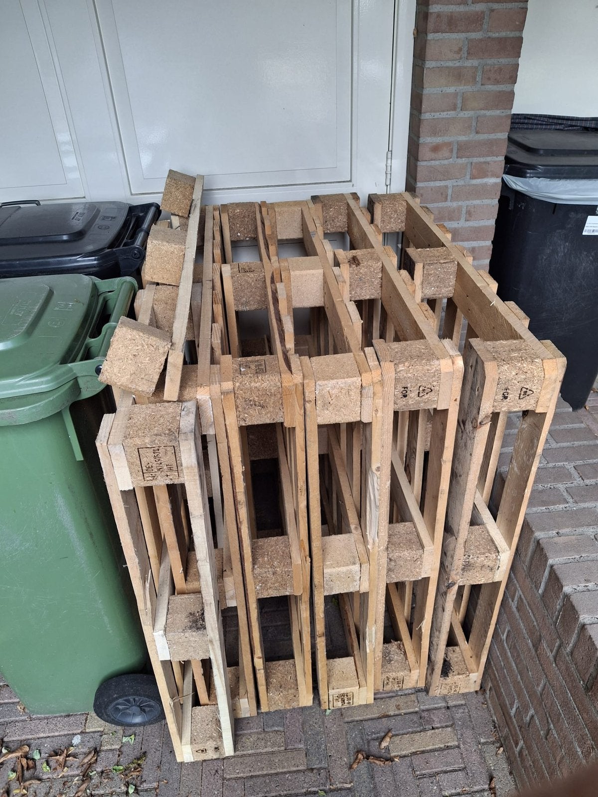 Pallets (6), Doe-het-zelf en Verbouw, Hout en Planken, Ophalen, Minder dan 25 mm, Zo goed als nieuw, Plank