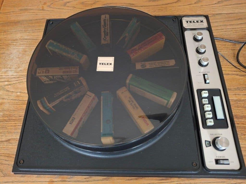 Vintage Telex 8-track carrousel/wisselaar model 48HP, Ophalen, Gebruikt, Minder dan 60 watt, Overige merken