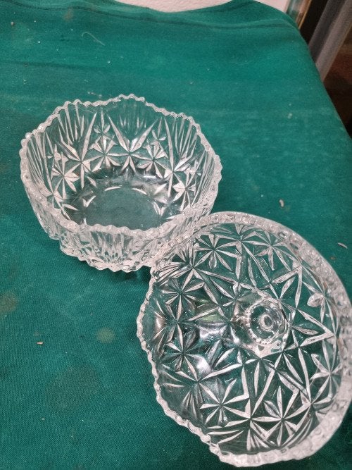 snoeppot kristal bewerkt, Ophalen of Verzenden, 'T Olde Gre-j, Info@toldegrej.nl, Endepoelstraat 20f Didam