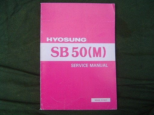 Hyosung SB50 M 1995 scooter service manual SB 50 CAB, Ophalen of Verzenden, Nieuw