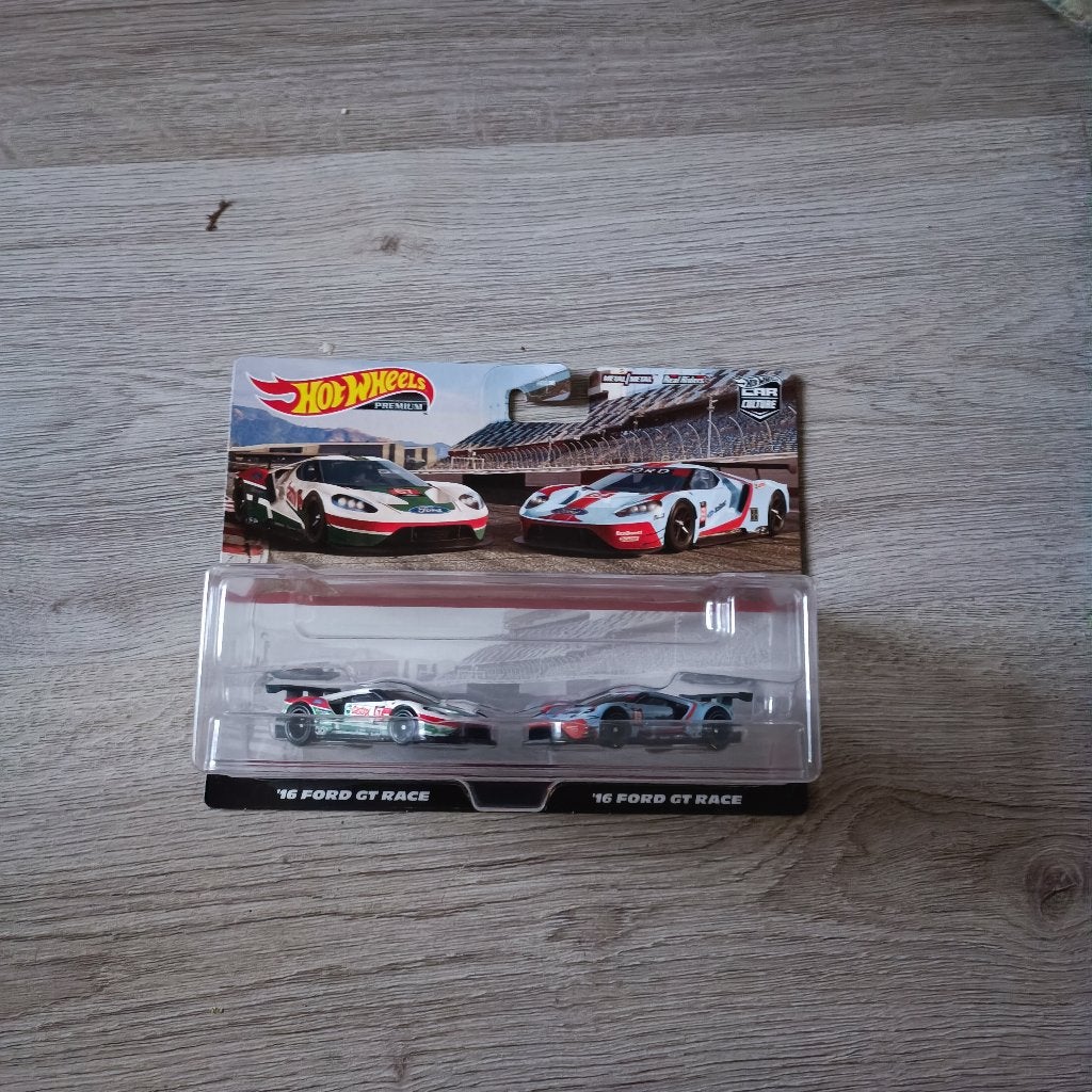 Hot Wheels Premium 2-Pack 2016 Ford GT Racer CAR CULTURE, Ophalen of Verzenden, Nieuw, Auto