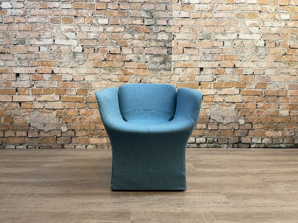 Moroso Bloomy Poltroncina – Blauw stof | Patricia Urquiola, Ophalen, Minder dan 75 cm, Design, Zo goed als nieuw