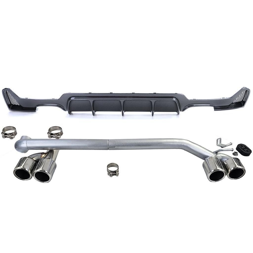 4 X Uitlaat Carbon Diffuser Bmw 4 serie F32 F33 F36 M Pack, Verzenden, Automotive Parts, A.parts@hotmail.nl, Trasmolenlaan 12 3447 GZ Woerden
