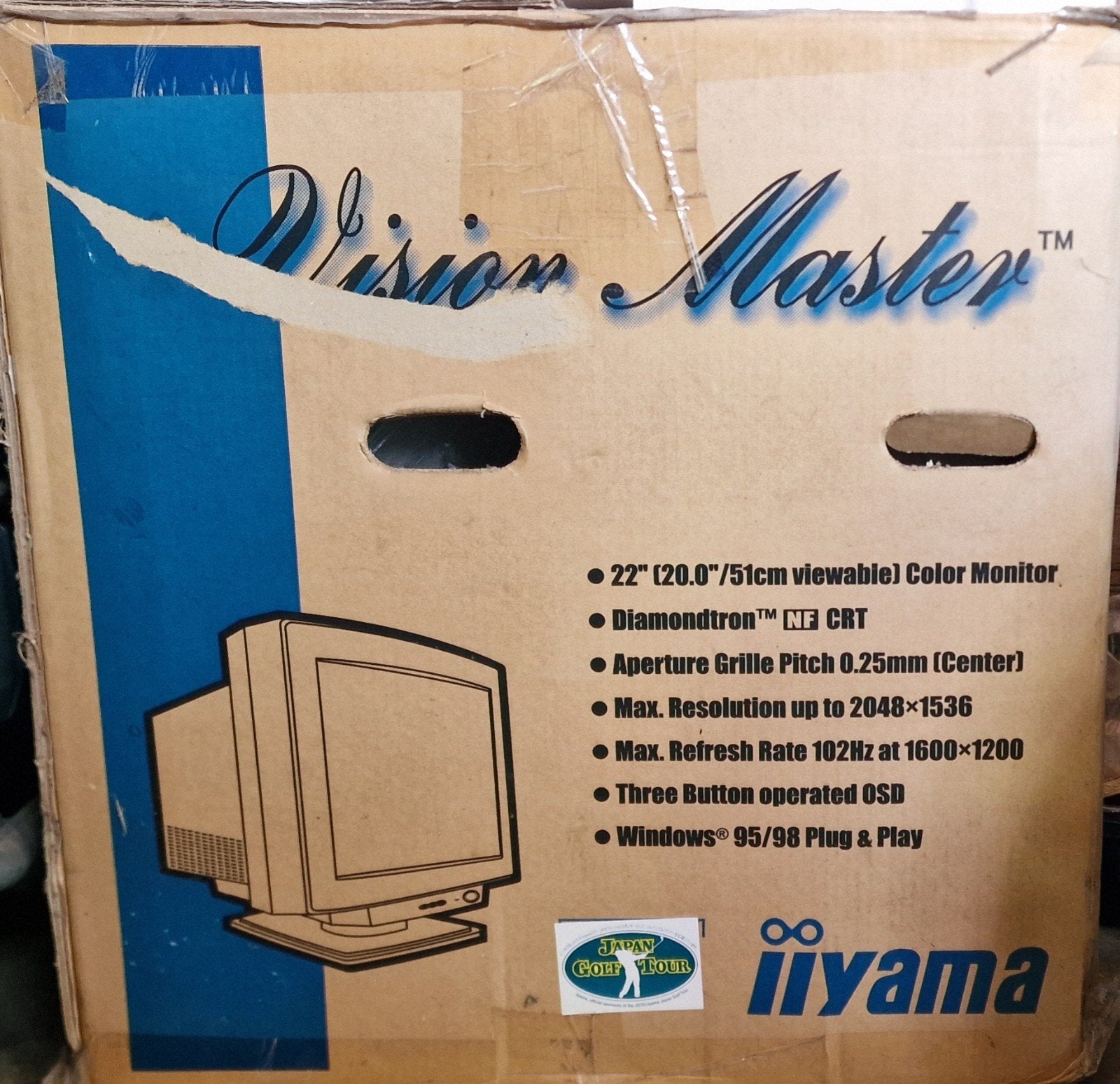 Iiyama Vision Master 22 inch CRT monitor, Ophalen