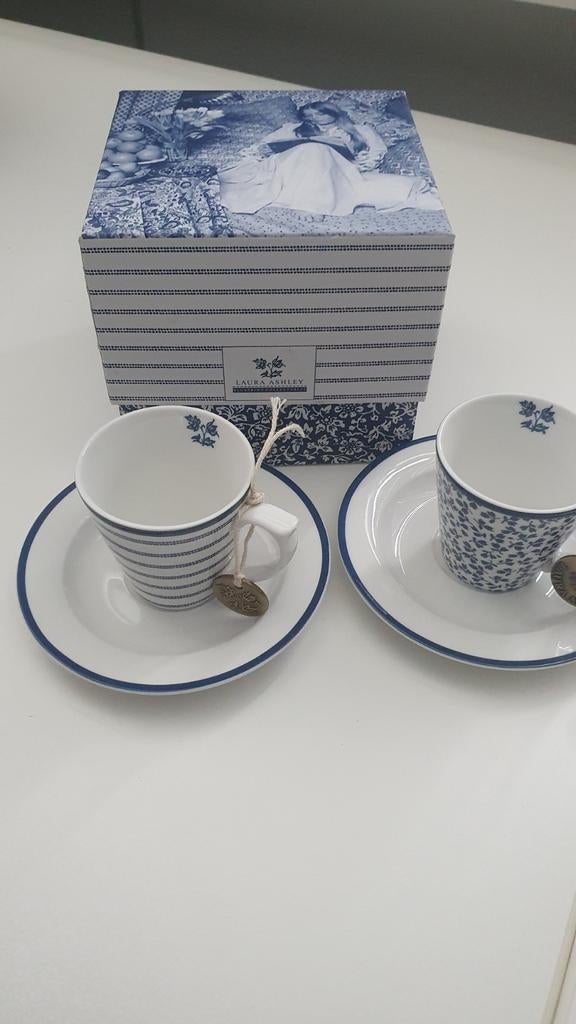 Laura Ashley kop en schotel set - Nieuw in doos, Keramiek, Nieuw, Ophalen of Verzenden, Overige stijlen