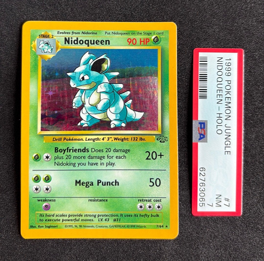 Nidoqueen Jungle Unlimited Holo Pokemon, Ophalen of Verzenden, Zo goed als nieuw, Losse kaart, Foil