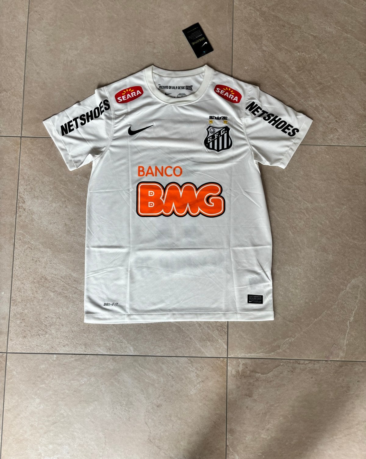 Nike Santos FC Thuisshirt 2012 Neymar Jr. Maat M, Maat 48/50 (M), Wit, Nieuw, Ophalen of Verzenden