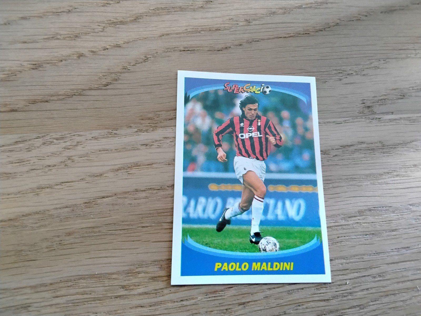 Paolo Maldini Super Calcio 95-96 Panini Sticker 51, Ophalen of Verzenden, Zo goed als nieuw, Buitenlandse clubs, Poster, Plaatje of Sticker