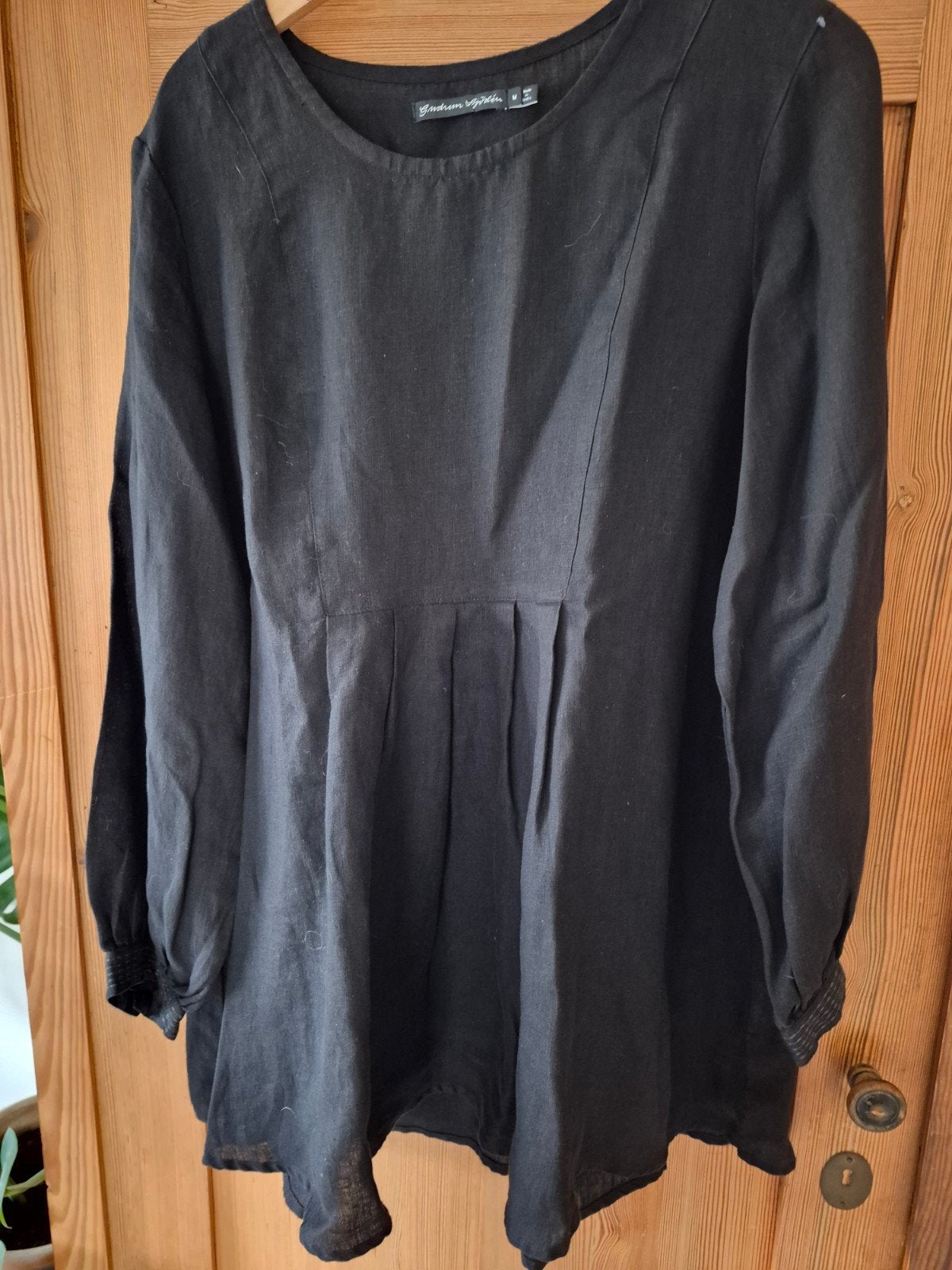 Zwarte linnen tuniek/blouse  Gudrun Sjoden maat M, Nieuw, Ophalen of Verzenden, Gudrun Sjoden, Blouse of Tuniek