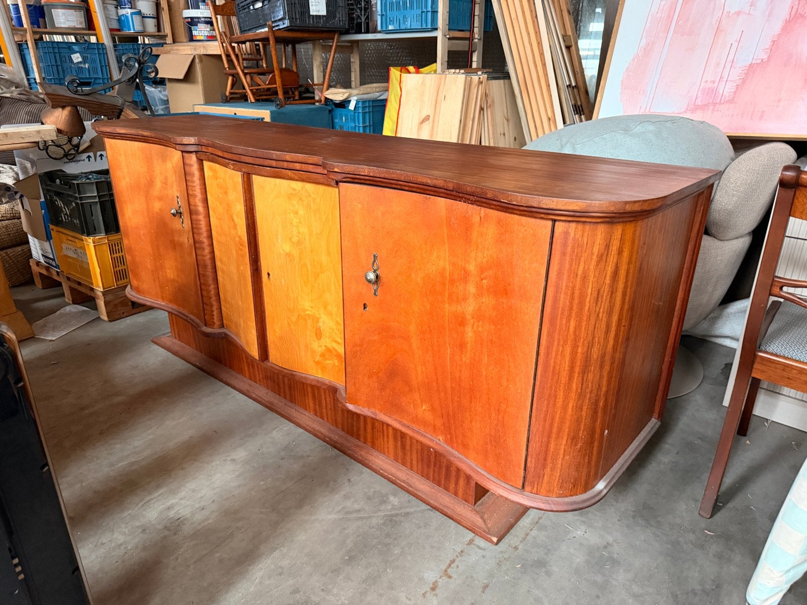 Vintage Dressoir - Art Deco Stijl, Antiek en Kunst, Antiek | Meubels | Kasten, Ophalen of Verzenden