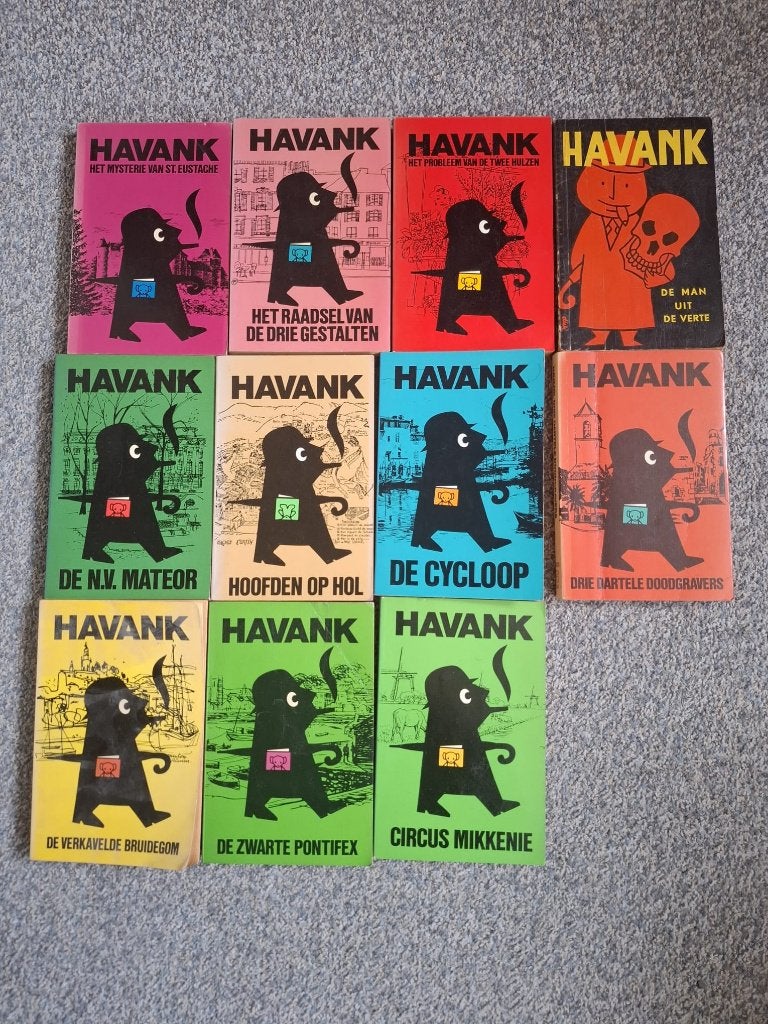 Kavel 11 Havank pockets – De Schaduw (Dick Bruna omslagen), Ophalen of Verzenden, Gelezen, Havank