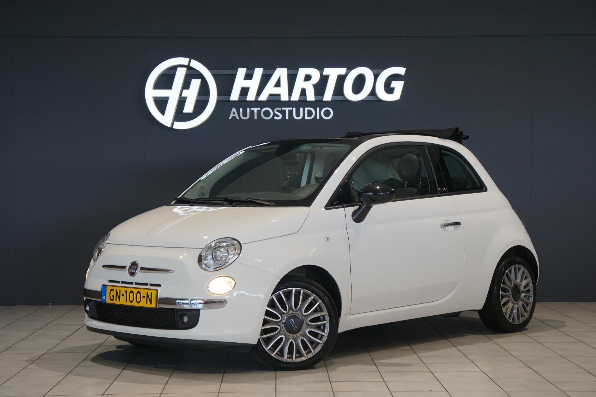 Fiat 500 C 0.9 TwinAir Turbo Cult + XENON / LEDER / PARKEER, Auto's, Euro 5, Cabriolet, Wit, Bedrijf