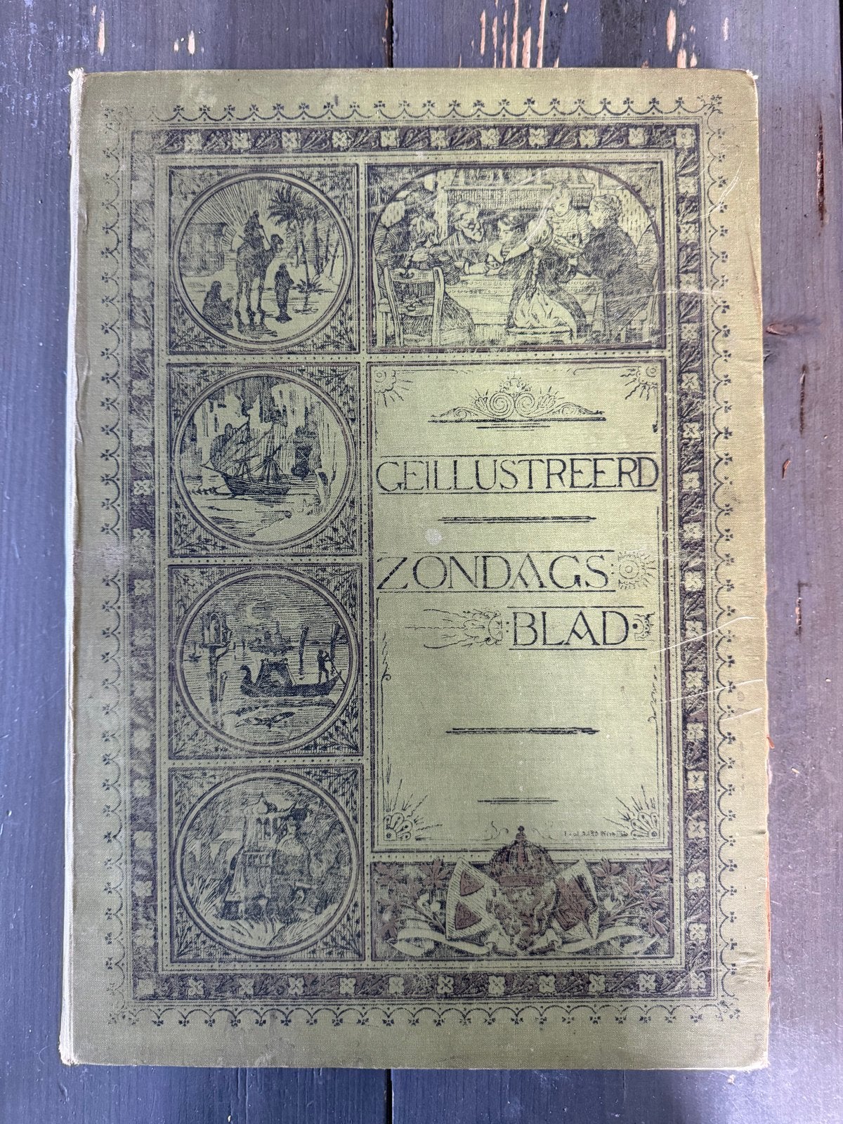 1899/1900 Geïllustreerd Zondagsblad 1e druk Gebonden, Ophalen of Verzenden, Gelezen, Overige typen