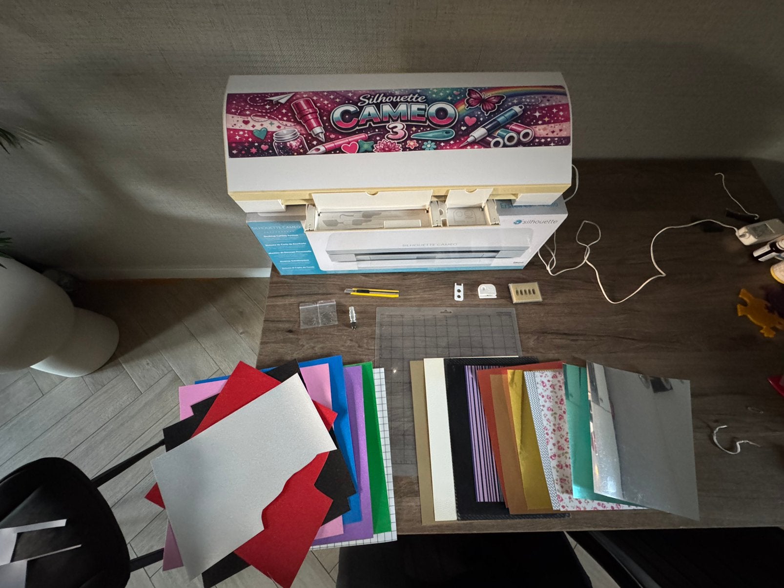 Silhouette Cameo 3 Snijplotter compleet, Gebruikt, Overige thema's, Ophalen of Verzenden, Machine
