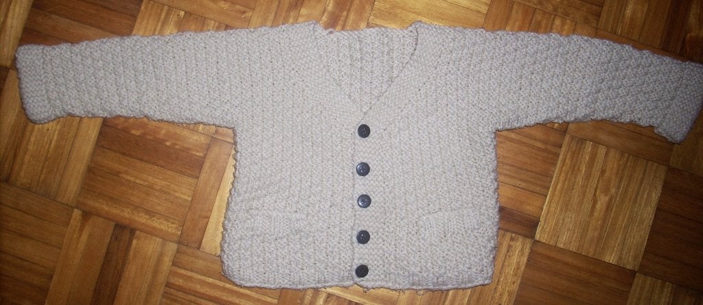 Gebreid vestje mt 62/68, Ophalen of Verzenden, Gebruikt, Jongetje of Meisje, Truitje of Vestje