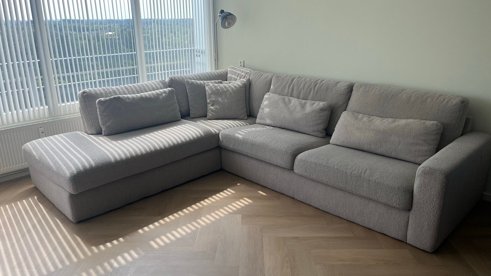 Volterra Hoekbank 298x84x243 met Ottomaan Links, Ophalen, 250 tot 300 cm, 100 tot 125 cm, Hoekbank