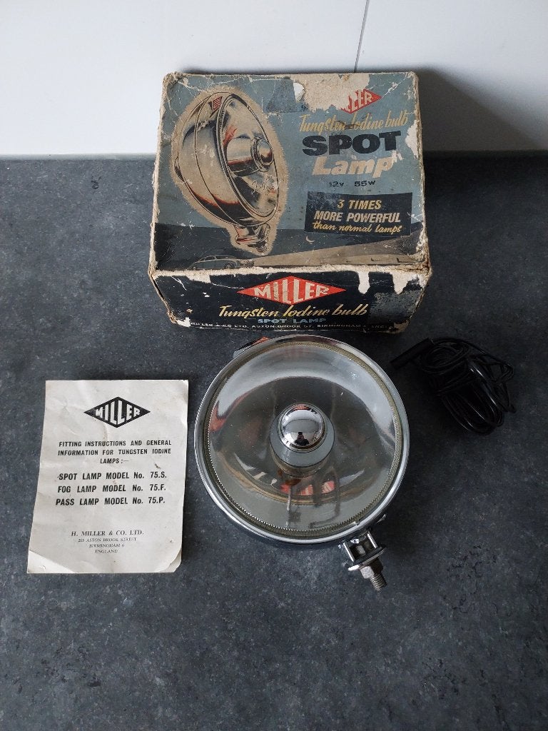 NOS Miller 75S Spot Lamp Oldtimer Verstraler, Verzenden, Nieuw, Overige merken, Verlichting