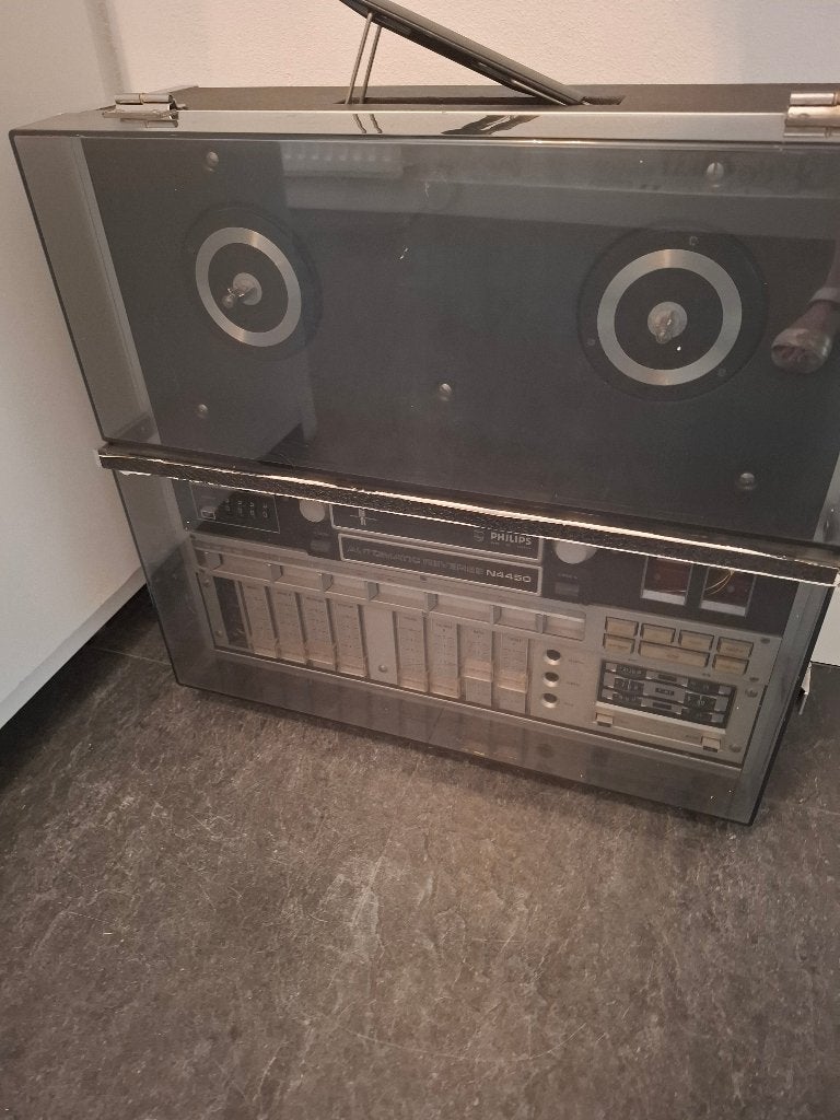 Philips N4450 Bandrecorder met stofkap, Ophalen, Bandrecorder, Met stofkap