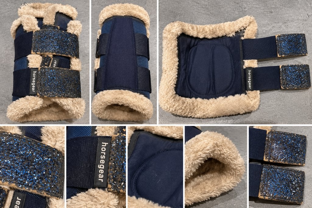 Horse Gear peesbeschermers – blauw met glitter, Verzenden, Gebruikt, Full