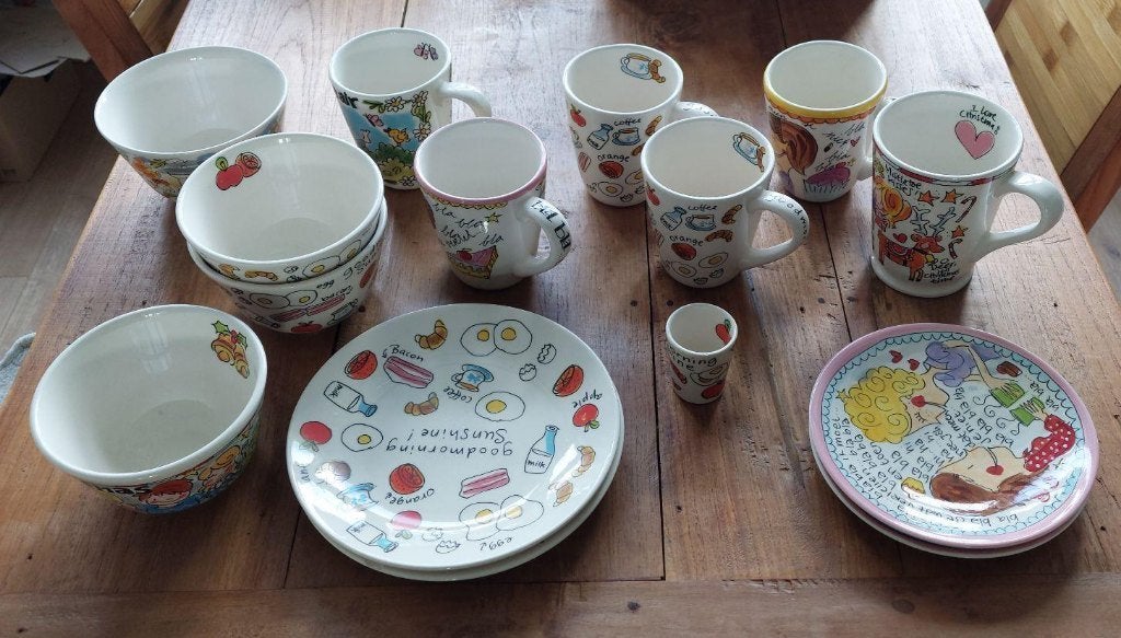Blond Amsterdam servies, Ophalen, Gebruikt, Aardewerk, Kop(pen) en/of Schotel(s)