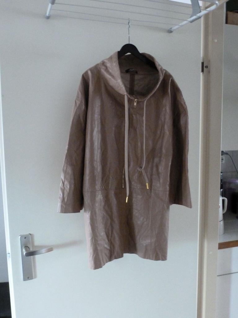 camel NORAH imitatie leer blouse 44 -GRATIS zend, Verzenden, Nieuw, Maat 42/44 (L), Bruin