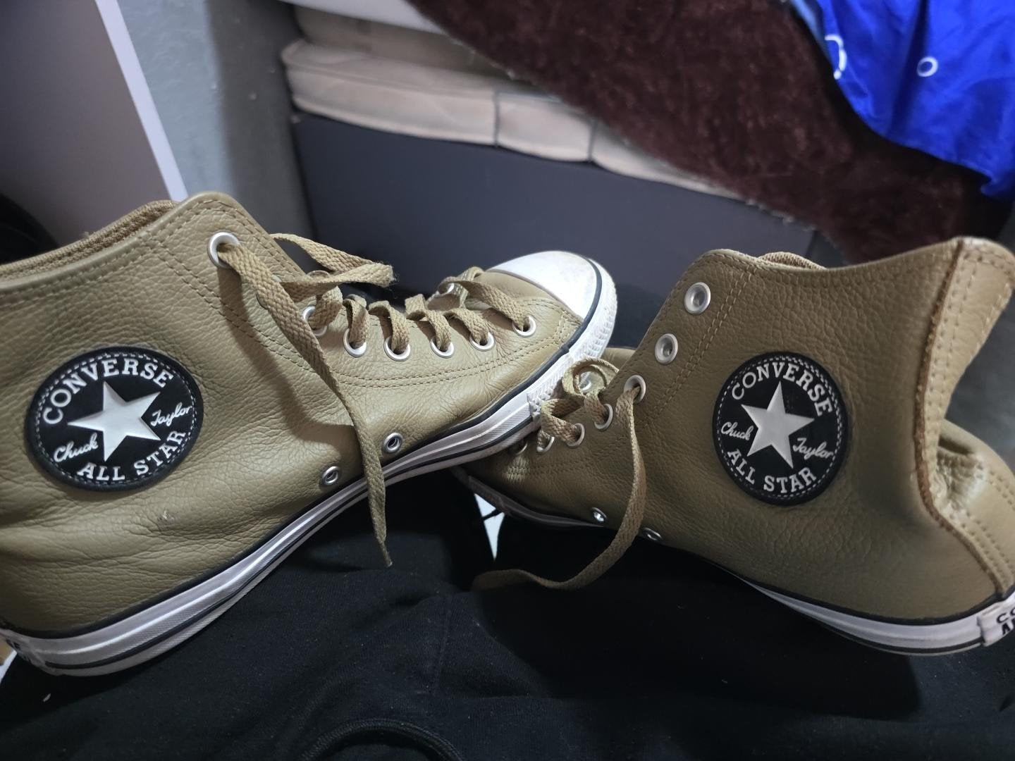 Converse Chuck Taylor All Star Leather High – maat 42, Ophalen, Gedragen, Bruin
