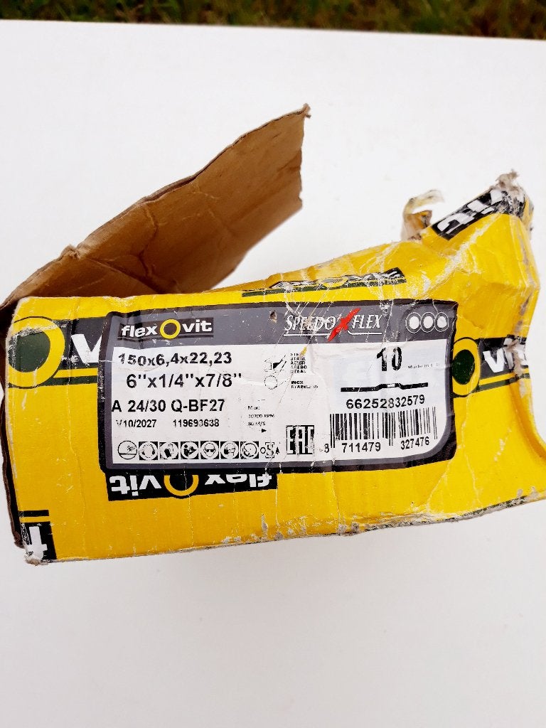 Foto 4 van Flexovit doorslijpschijven 150x6.4x22.23mm (9 stuks)