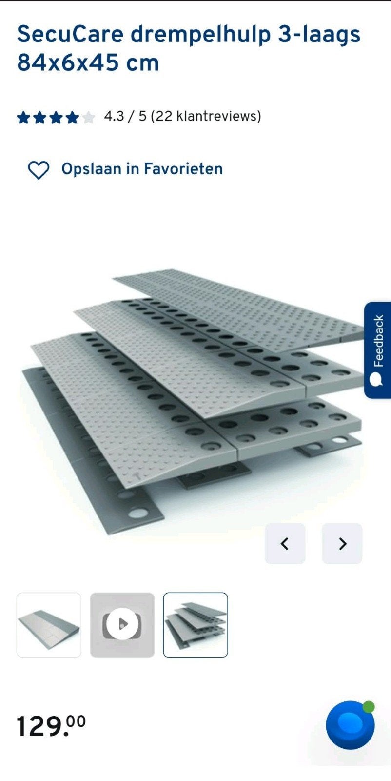 secucare drempelhulp 3 laags, Ophalen of Verzenden, Nieuw