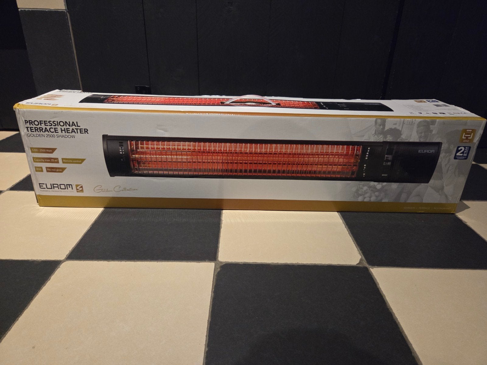 Eurom Golden 2500 Shadow Terrasverwarmer - Nieuw, Tuin en Terras, Terrasverwarmers, Elektrisch, Parasol, Nieuw, Ophalen of Verzenden