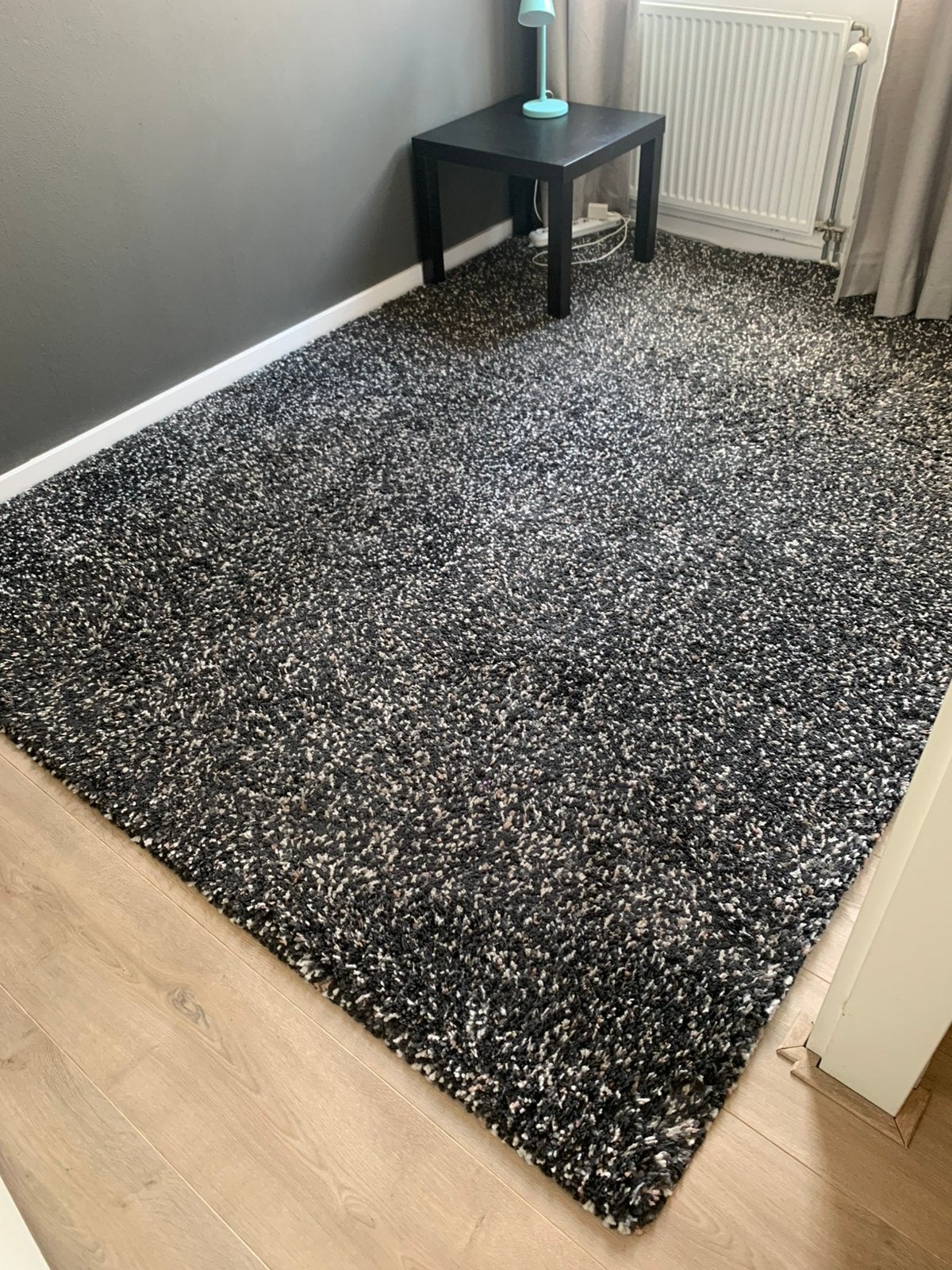 Hoogpolig Vloerkleed IKEA 270cm bij 200cm. Zeer goede staat!, Ophalen, Zwart, 200 cm of meer, Zo goed als nieuw