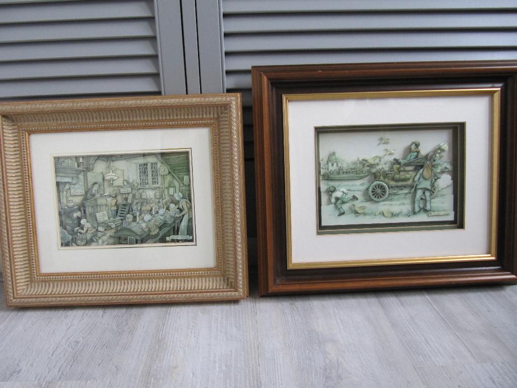 Schilderijen 3D Anton Pieck, Antiek en Kunst, Ophalen