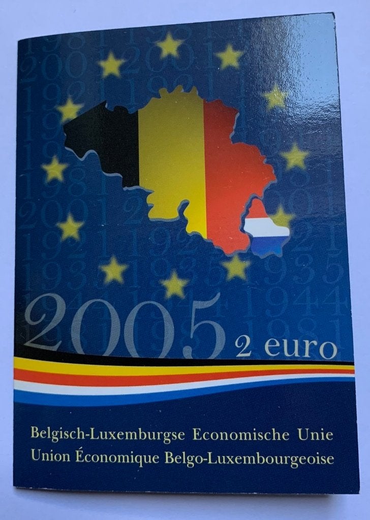 2 Euro België 2005 FDC coincard blister (Economische Unie), Verzenden, België, 2 euro, Losse munt