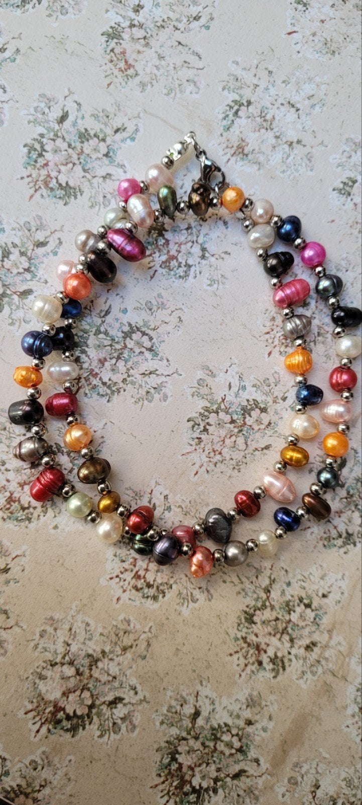 parel ketting, Sieraden, Tassen en Uiterlijk, Ophalen of Verzenden, Zo goed als nieuw, Steen of Mineraal, Met edelsteen